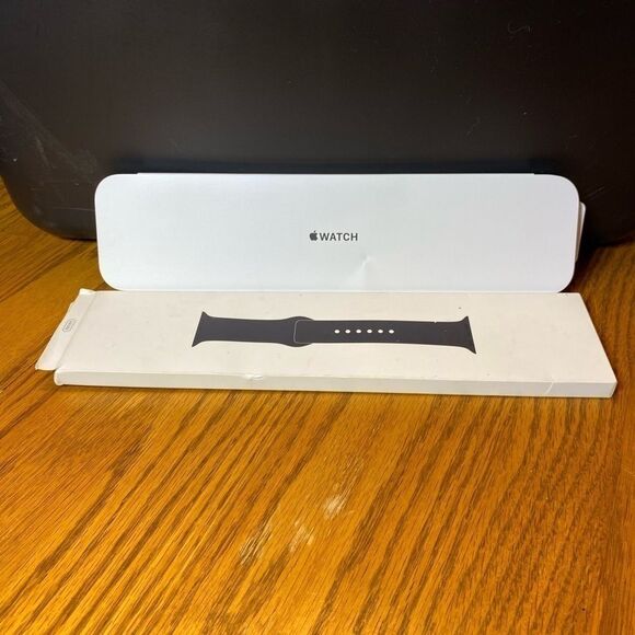 NIB opened box Apple Brand iWatch Band 44mm sport black silicone - Picture 1 of 5